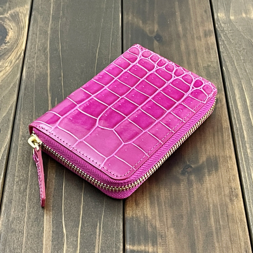 クロコダイル長財布 レディース財布 2319 シャイニング パープル