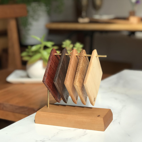 チェリー版インテリアとして楽しめるコースターセット コースター 木工