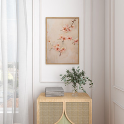桜のペイントポスター / i1735 / サクラモチーフ　抽象画　インテリアポスター 4枚目の画像