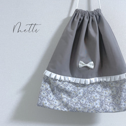 あんこ！花柄フリルレッスンバッグ+上履き袋+体操服袋　ミントグリーン あんこ様専用！花柄フリルレッスンバッグ+上履き袋+体操服袋