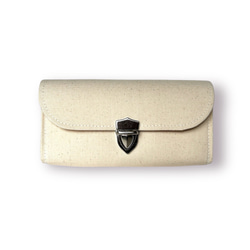 3ファスナーポケット/ 家計やりくり財布/アップル柄 長財布 Mimity