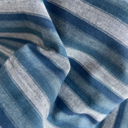 【三河木綿】ショート丈の着物袖プルオーバー 総手縫い -鰹縞 KMPO293 10枚目の画像