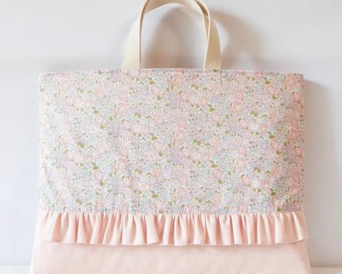 レッスンバッグ♡リバティ♡名入れ刺繍♡おしゃれ♡フリル b97994a8d4145db5ce32e46900c213