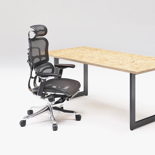 スチール足デスク150cm【OSB材】[パソコンデスク・学習デスク