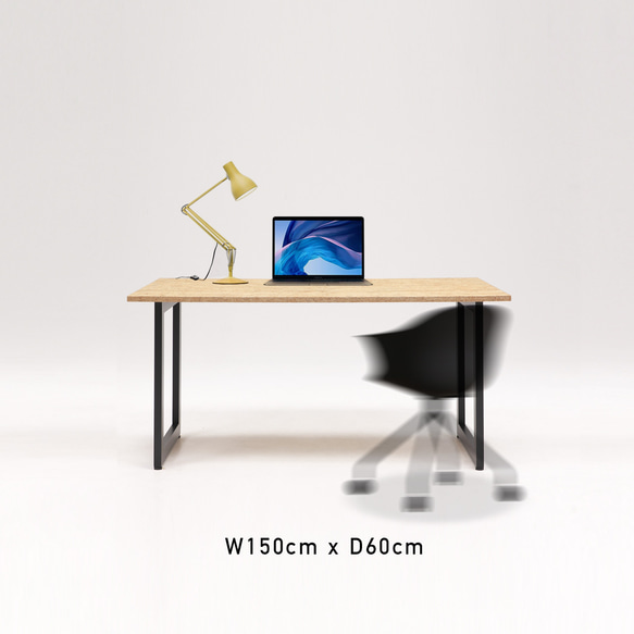 スチール足デスク150cm【OSB材】[パソコンデスク・学習デスク・家事机