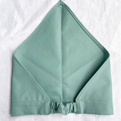 【くすみピンク】ひとりで着れるシンプルなキッズエプロン　子供エプロン　エプロンセット　三角巾　巾着袋 14枚目の画像