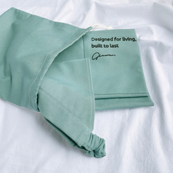 【くすみピンク】ひとりで着れるシンプルなキッズエプロン　子供エプロン　エプロンセット　三角巾　巾着袋 17枚目の画像