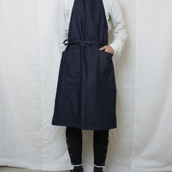 Classic Long Apron denimデニムロングエプロン 2枚目の画像