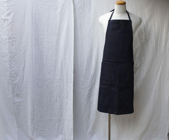 Classic Long Apron denimデニムロングエプロン 6枚目の画像