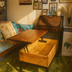 リビングテーブル/ローテーブル/センターテーブル/リフトアップ