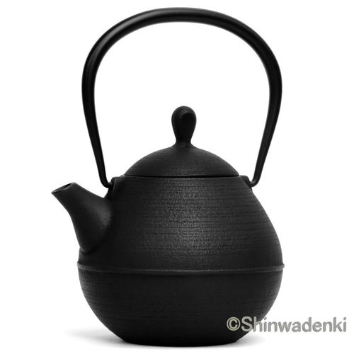 南部鉄器 鉄瓶 丸雫0.65L 内面素焼き・酸化被膜仕上 日本製 ガス対応