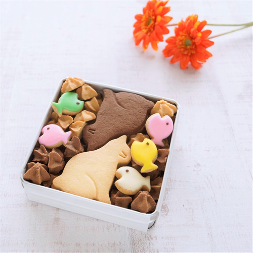 猫ネコクッキー缶 － neko neko cookie tin