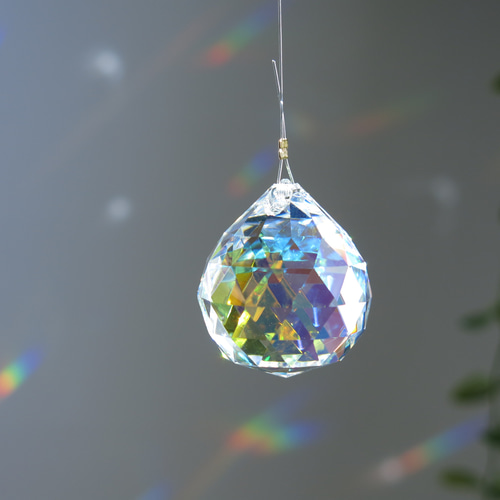 リニューアル☆5連☆オーロラに輝く クリスタルサンキャッチャー