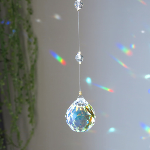 リニューアル☆5連☆オーロラに輝く クリスタルサンキャッチャー