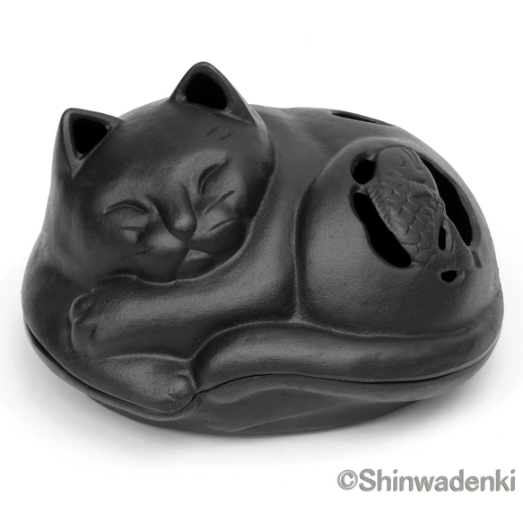 南部鉄器 置物 アロマ 香炉 蚊遣り 猫 日本製 蚊取り線香ホルダー・蚊
