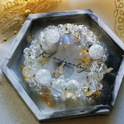 再販 ☪︎⋆ ☪︎⋆潤い艶めく水晶 のブレスレット♕sunjewelryブレスレット 5枚目の画像