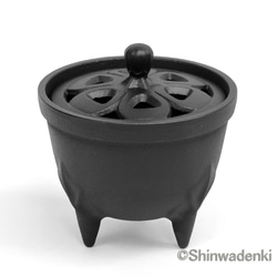 公式】岩鋳 南部鉄器 香炉 花びら（黒） ディフューザー・アロマポット