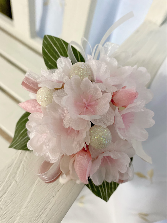 桜のコサージュ　マグネット式 2枚目の画像