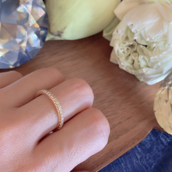 カンボジアジュエリー モアサナイトのキラキラパヴェリングsilver925