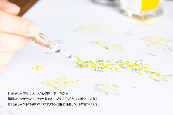 【長財布】アネモネフレッシュピンク【花柄】【Hanayukiオリジナルアート】財布 大容量 8枚目の画像