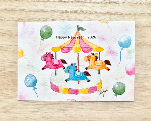 即日発送】キッズアート ポストカード 水彩画 即日発送】キッズアート