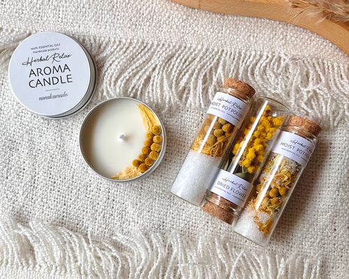 nanakamado gift set C♡《○○の香り》アロマキャンドル・ドライ