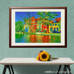 【アートポスター】水辺の街（作品No.014） 1枚目の画像