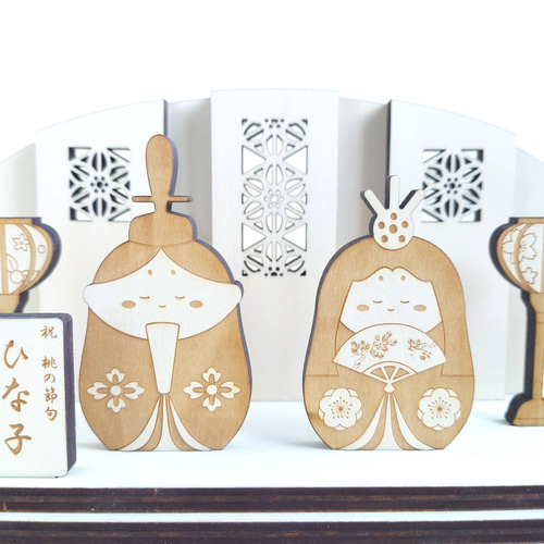 箱なし：木工職人のひな人形】 桃の節句 ひな祭り お雛様 雛人形