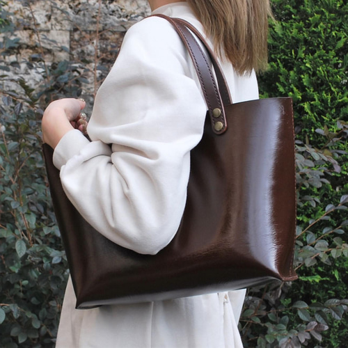 姫路レザー】カバン バック トートバッグ 革 本革 内ポケット付き A4