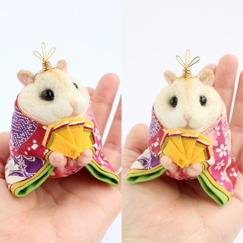 ハムスターのおひなさま【ジャンガリアン/ひな祭り/雛人形】 羊毛