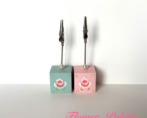 Creema限定セット 木製 メモスタンド 2個セット BP トールペイント