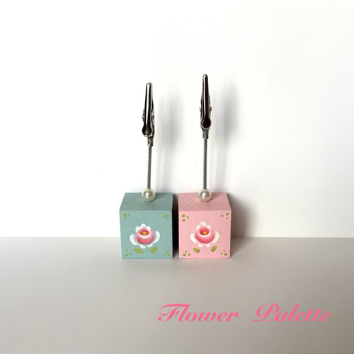 Creema限定セット 木製 メモスタンド 2個セット BP トールペイント