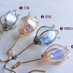 Tear drop flower pierced earring 第9張的照片