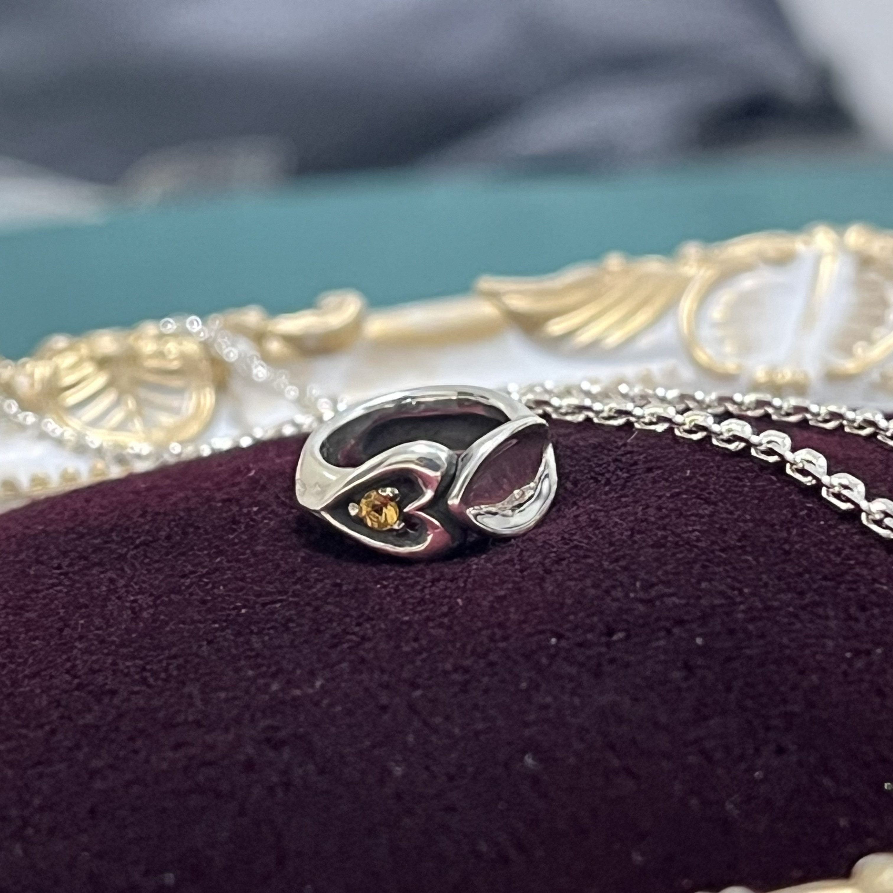 【Creema限定割】選べる天然誕生石ベビーリングペンダント