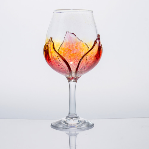 つぼみワイングラス （ゴールドルビー） ワイングラス 花宵ガラス工房