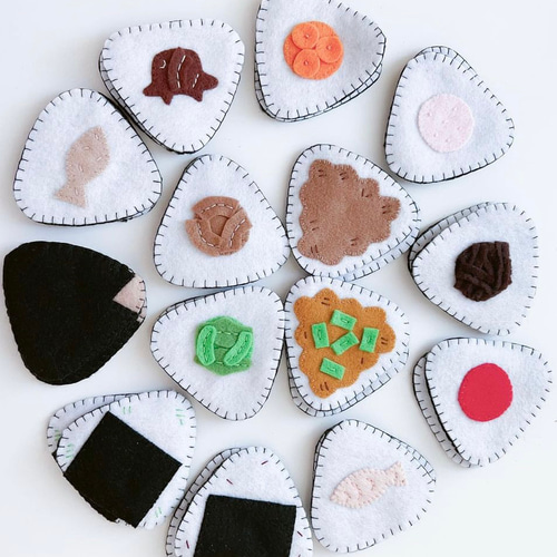 フェルトの絵合わせおにぎり】神経衰弱 知育 お家時間 おままごと