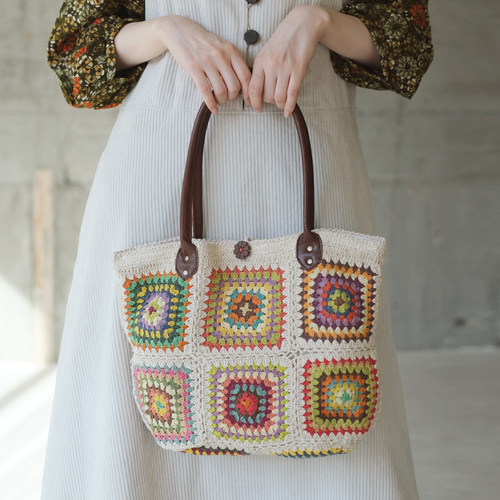 [GANNI]コットン クロシェ フリル トートバッグ/全国送料無料 セール 22%OFF】GANNI トートバッグ Cotton Crochet Frill Tote