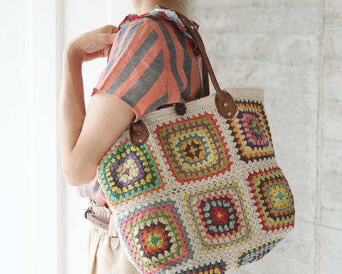 [GANNI]コットン クロシェ フリル トートバッグ/全国送料無料 ガニー GANNI GANNI トートバッグ Cotton Crochet Frill Tote