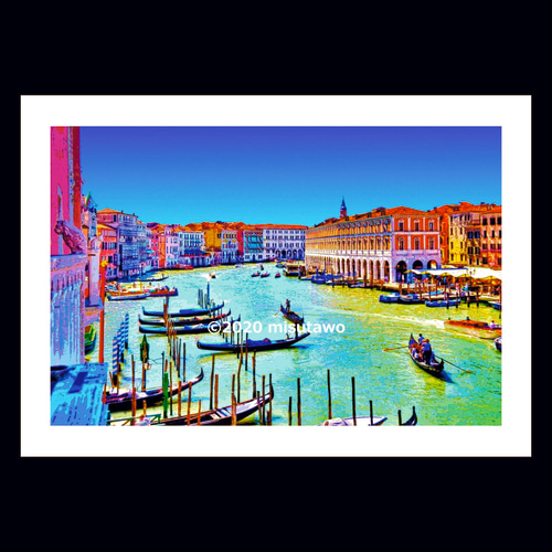 アートポスター】イタリア ヴェネツィアの風景（作品No.044） 写真