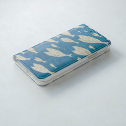 海に潜ろう！　手帳型スマホケース　ベルトなし ✶ 夏 ブルー 魚 SE3 SE2 iPhone15 ✶ 5枚目の画像