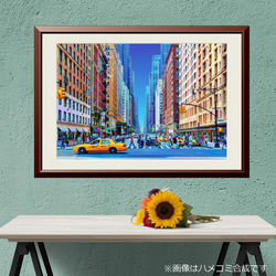 アートポスター】イエローキャブとNYの街並み（作品No.062