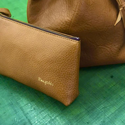 イタリア産トスカーナの巾着バッグとポーチ 11枚目の画像