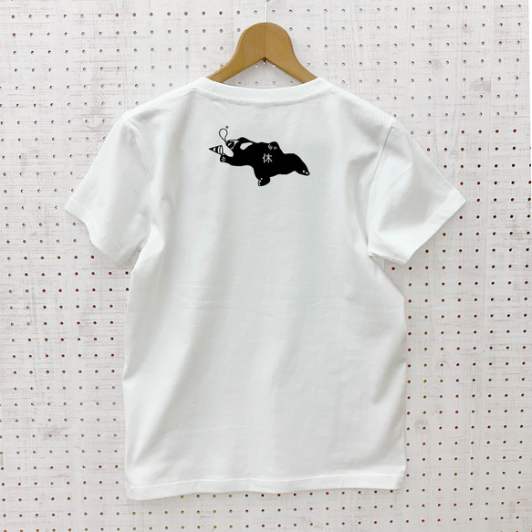 サーカス マレー熊さん 白 ホワイト Tシャツ レディース tシャツ tしゃつ 綿 コットン Ｔシャツ 5枚目の画像