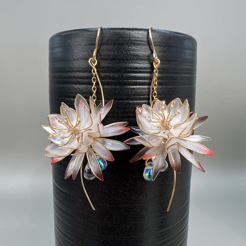 【WEB限定】 月下美人 -蘇芳- ピアス/イヤリング ディップアート アメリカン イヤリング・ノンホールピアス