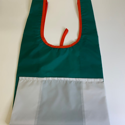 Colorful Nylon Eco Bag / Green x White 4枚目の画像