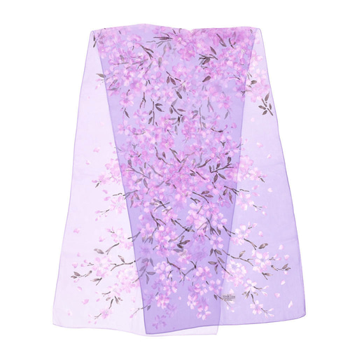 桜 (LMH-088) 伝統横濱スカーフ シルクローン ロングスカーフ