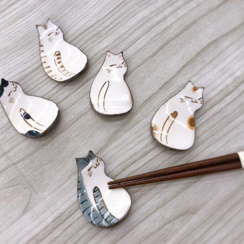 清水焼】猫箸置きセット 箸・箸置き あかね屋 通販 11206966