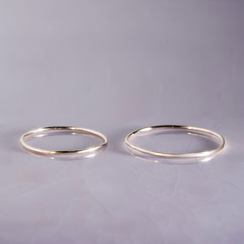 2個】毎日のゴールドリング/k10/0.8mm丸線/サイズ指定可 指輪・リング