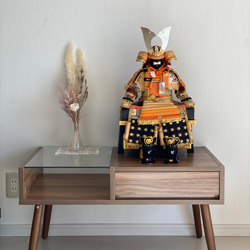 五月人形】【鎧飾り】【端午の節句】陽（ひなた）5号大鎧櫃（ひつ