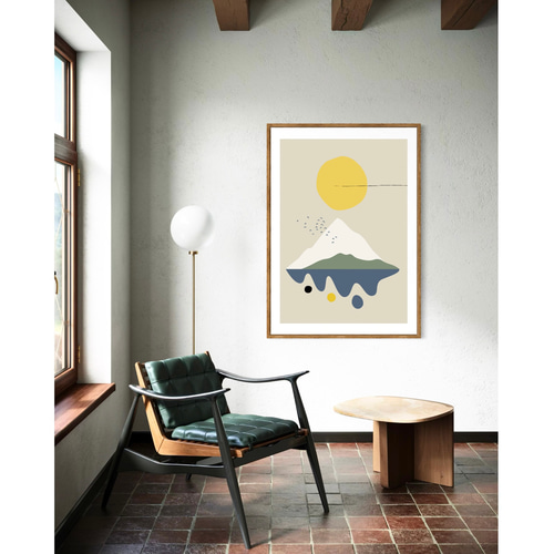 北欧 風 インテリア アートポスター【 mountain 】:/038/ 山 モダン